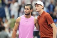 Carlos Alcaraz and Jannik Sinner at the 2025 US Open - Day 15 - Source: Getty